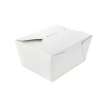 Dėžutės maisto išsinešimui baltos 650 ml 13x10,5x6,5 cm (50 vnt.)