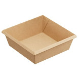 Dėžutės rudos 13x13x4,5 cm 550 ml (50 vnt.)