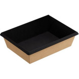 Dėžutės 500 ml 12x16x4.5 cm juodos (50 vnt.)