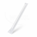 Šiaudeliai popieriniai balti higieniniam įpakavime 12x230 mm (100 vnt.)