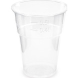 Stiklinės vienkartinės skaidrios BIO 102 mm 500 ml (50 vnt.)