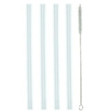 Šiaudeliai stikliniai su šepečiu 20 cm (4 vnt.)