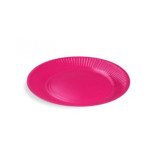 Lėkštės popierinės rožinės 23 cm (10 vnt.)