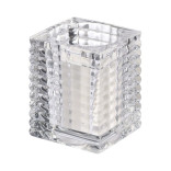 Žvakidė stiklinė banguota 11x7 cm