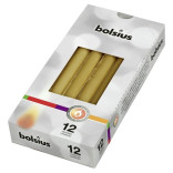 Žvakės aukso spalvos BOLSIUS 24,5 cm (12 vnt.)