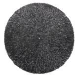 Servetėlė juoda plastikinė apvali 38 cm