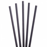 Šiaudeliai popieriniai juodi 8x230 mm (10 vnt.)
