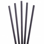 Šiaudeliai popieriniai 2 sluoksnių juodi 6x200 mm (250 vnt.)