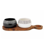 Indeliai užkandžiams su mediniu stoveliu ETOSHA 2x8 cm