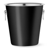 Kibirėlis šampano buteliui metalinis juodas 3.3 L
