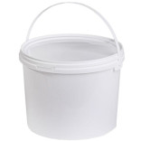 Kibiras plastikinis baltas su dangčiu 5 l