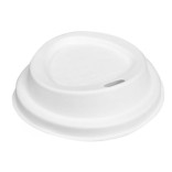 Dangteliai puodeliams iš cukranendrių balti 90 mm ( 50 vnt.)