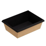 Dėžutės juodos 400 ml 10x13.5x4.5 cm ( 50 vnt. )