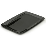 Padėklai plastikiniai stačiakampiai juodi 20x28 cm ( 20 vnt. )