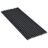 Šiaudeliai popieriniai, juodi 7x150 mm (250 vnt.)