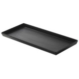Padėklas melamino stačiakampis juodas 29x13.5x2 cm