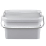 Kibiras su dangteliu baltas, stačiakampis, 2 l