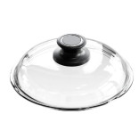 Dangtis stiklinis su plastikine rankena AMT 20 cm