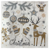 Servetėlės trisluoksnės KALĖDINĖS3 33x33 cm 20 vnt