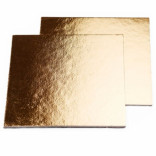 Padėklai tortui kartoniniai aukso spalvos 23x23 cm ( ~76 vnt. )