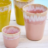 Puodelis be rankenos GRESPRESSO Soft Pink 90 ml