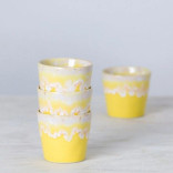 Puodelis be rankenos GRESPRESSO Yellow 90 ml