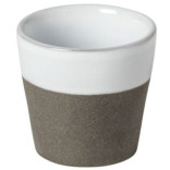 Puodelis be rankenos GRESPRESSO White-slate 90 ml