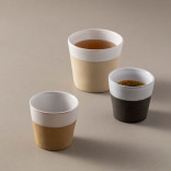 Puodelis be rankenos GRESPRESSO White-slate 90 ml