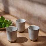 Puodelis be rankenos MARRAKESH Sable Blanc 80 ml