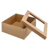 Dėžė su langeliu ruda 31x31x12cm