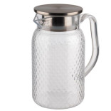 Ąsotis plastikinis su metaliniu dangteliu 1L