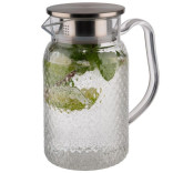 Ąsotis plastikinis su metaliniu dangteliu 1L