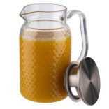 Ąsotis plastikinis su metaliniu dangteliu 1L