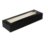 Dėžutės su dangteliais ir langeliais, juodos 30x9,5 cm ( 50 vnt. )