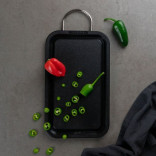 Pjaustymo lenta plastikinė, juoda, su rankena 26.5x16 cm