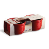 Dubenėliai raudoni ( 2 vnt. ) 10,5x6 cm 250 ml