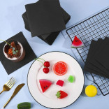 Servetėlės dvisluoksnės juodos 20x20 cm 100 vnt