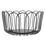 Krepšys metalinis FLORES BLACK 19x10 cm