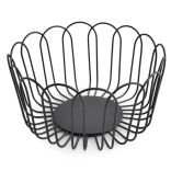 Krepšys metalinis FLORES BLACK 19x10 cm