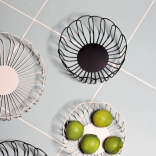 Krepšys metalinis FLORES BLACK 19x10 cm