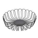 Krepšys metalinis FLORES BLACK 26,5X7,5 cm