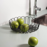 Krepšys metalinis FLORES BLACK 26,5X7,5 cm