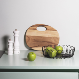 Krepšys metalinis FLORES BLACK 26,5X7,5 cm