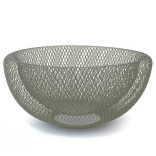 Krepšys metalinis, žalsvas 30x15 cm