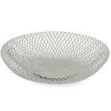Krepšys metalinis, kreminis 30x15 cm