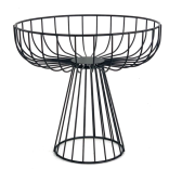 Krepšys metalinis, juodas 30x28 cm