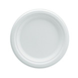 Lėkštės vienkartinės cukranendrių BIO 17,5 cm (50 vnt.)