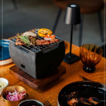Mini stalo BBQ, juodas