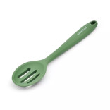 Šaukštas silikoninis su išpjovimais, žalias 27 cm