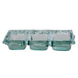 Padėklas stiklinis 3 dalių PANDORA 33x12 cm